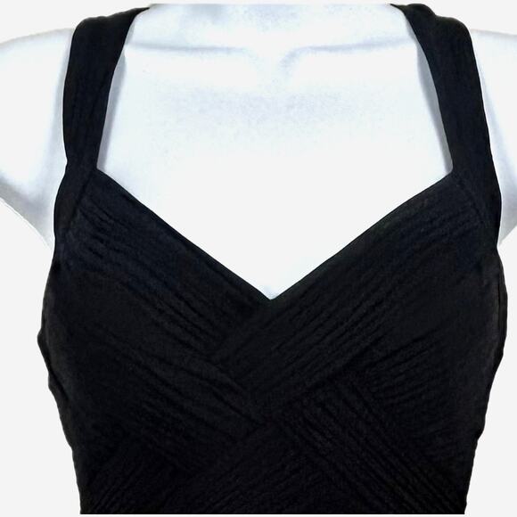 BCBG Max Azria Fuschia/Black Two Tone Cocktail mini dress size 2 NWOT - Picture 3 of 4